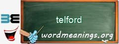 WordMeaning blackboard for telford